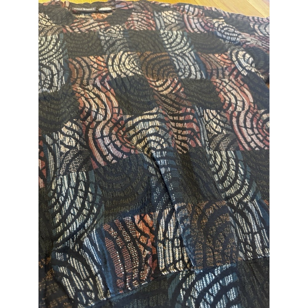 Vintage Jhane Barnes Wool Squares Geometric Sweater Dark Colors‎ Men's L